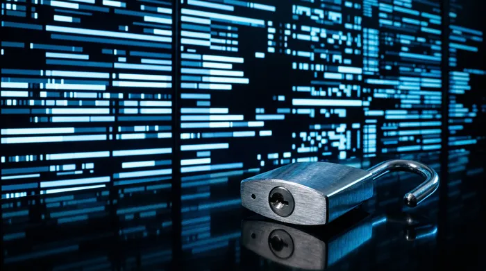 Egy kéz, amely okostelefont tart, a képernyőn csevegőbuborékok láthatók, kék fénycsóvák és energikus szikrák vizuális effektusával, fekete háttér előtt.