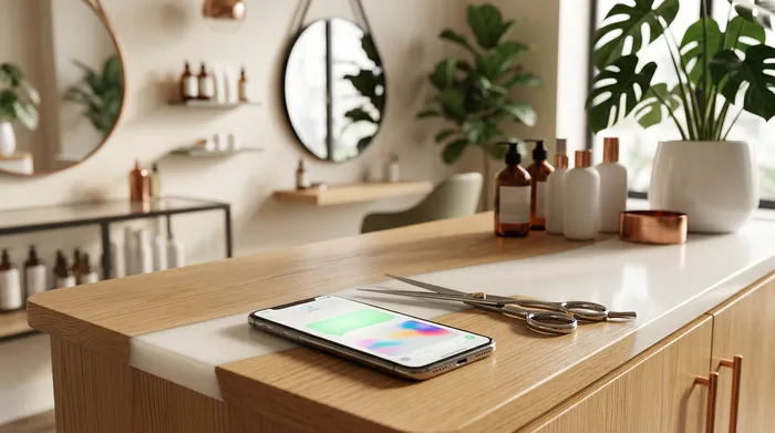 Egy márványasztalon fekvő okostelefon, amelyen egy üzenetküldő alkalmazás látható, mellette egy papírlap kézzel írt teendőlistával és egy ceruzával.